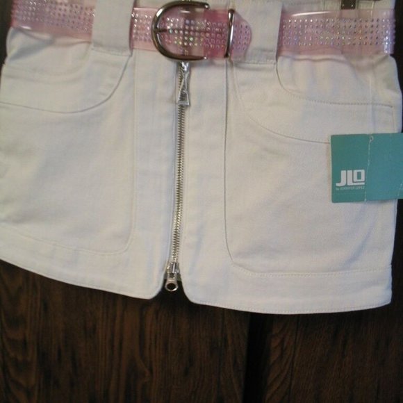 $59 JLO Jennifer Lopez White Mini LOW Skirt SZ 11 - Picture 3 of 5